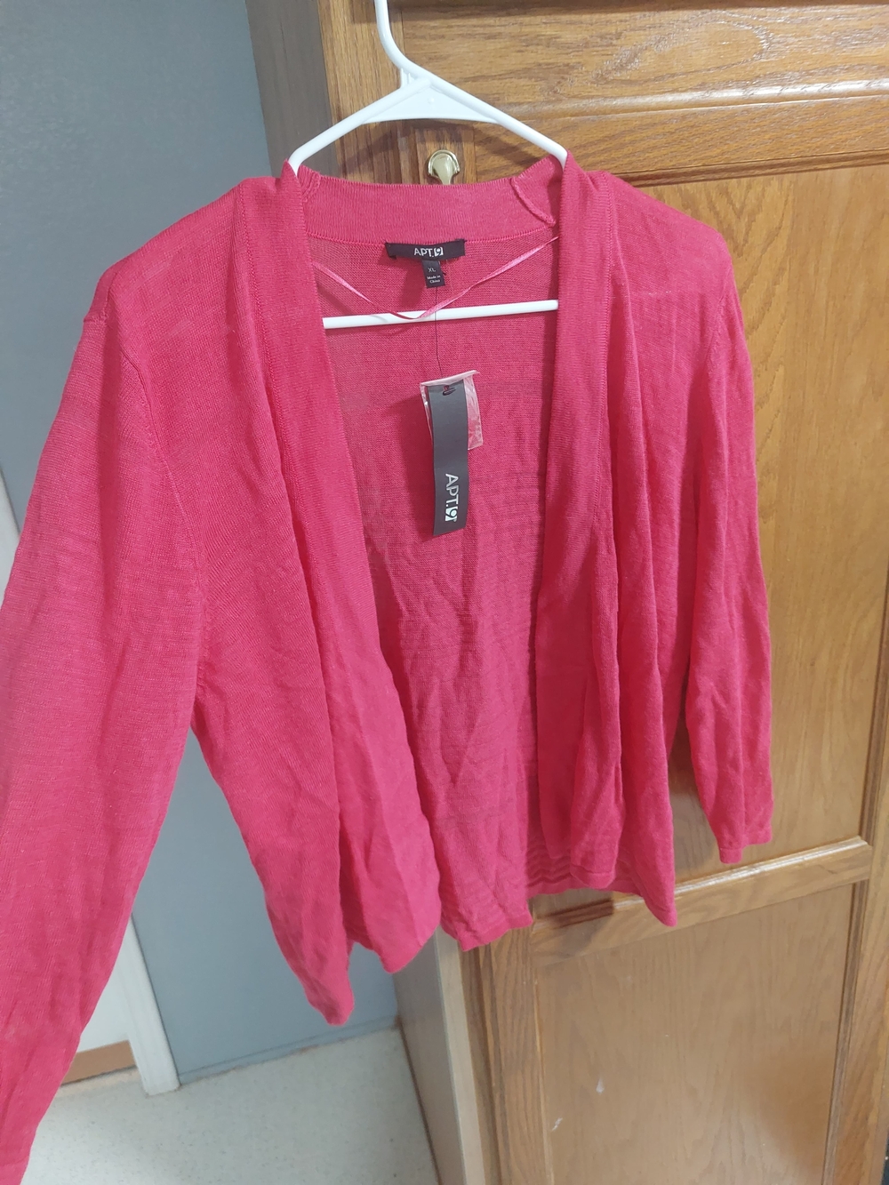 APT. 9 Women's Pink Open-Front Cardigan Sweater